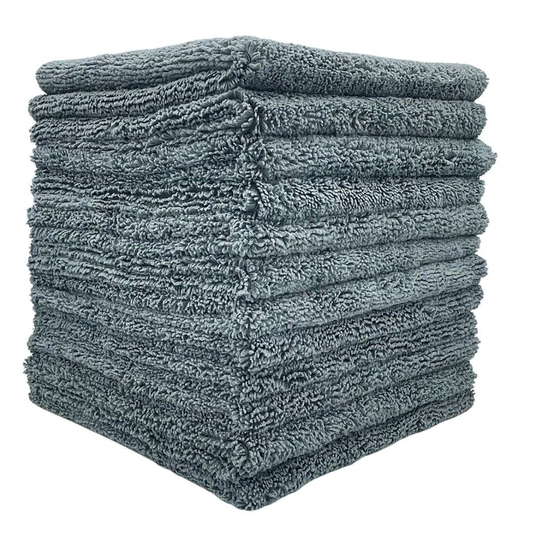 Thick Edgeless Microfiber Towel, Gray