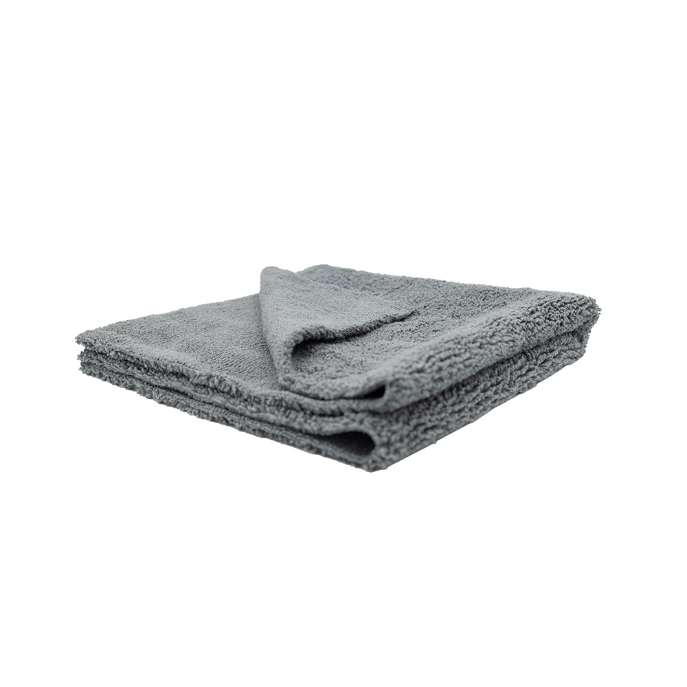 Thick Edgeless Microfiber Towel, Gray – Level Finish